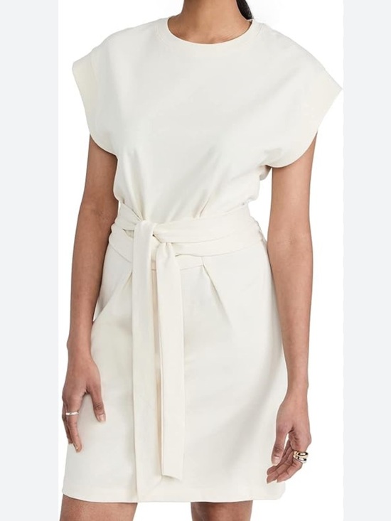 Vince Dresses & Skirts - Vince Women's Short Sleeve Tie
Waist Dress neutral ivory Peruvian Cotton M